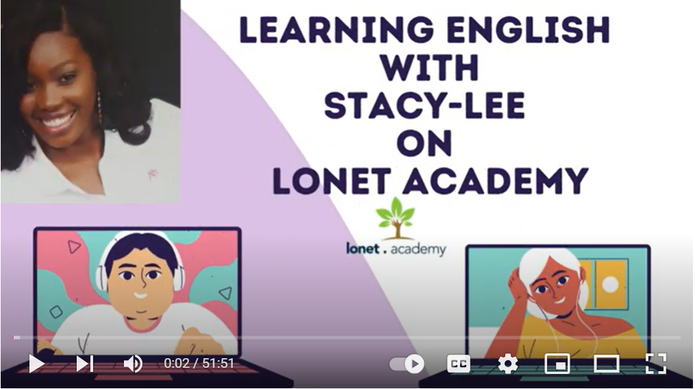 English lesson online with Stacy Lee at Lonet.Academy  