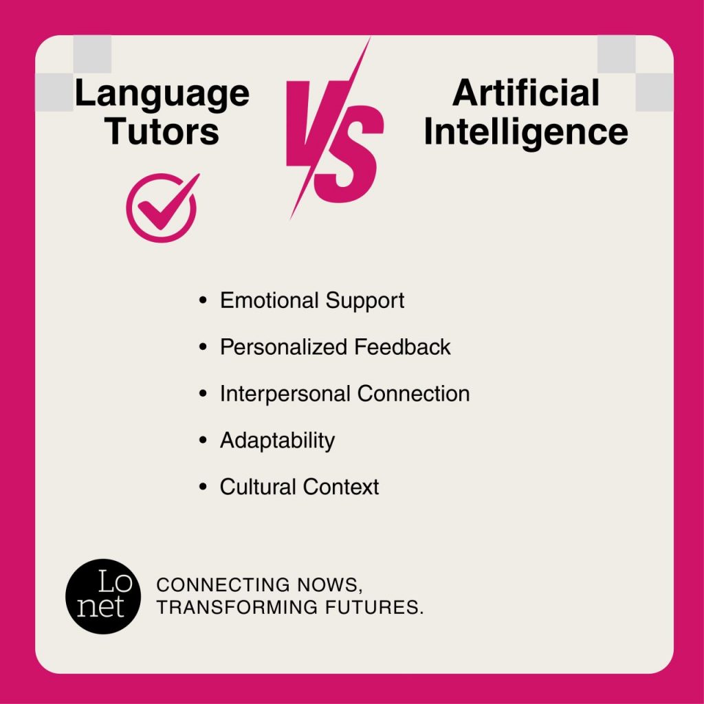 Why a robot tutor cannot replace a human language tutor